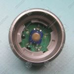 Базовый элемент кнопки приказа, KONE, открытие, серый высокий ободок, янтарная подсветка