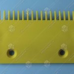 Гребенка входной площадки, SIGMA/LG, центральная, 17 зубцов, 142x94 мм, пластик, желтая