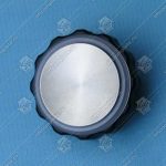 Кнопка вызова, XIZI OTIS, круглая, BR27B, красная подсветка, шлифованная, с разъемом AMP