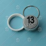 Кнопка вызова/приказа, VEGA Venus, 13 этаж, с кодом Брайля, красная подсветка (разъем MLK)