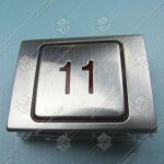 Кнопка вызова/приказа, CANNY, 11 этаж, красная подсветка