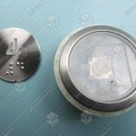 Кнопка вызова/приказа, CANNY, 4 этаж, 24V, красная подсветка, круглая, с кодом Брайля