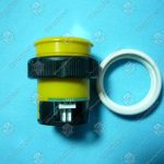 Кнопка вызова/приказа, OTIS, прозрачный ободок, хром, красная подсветка