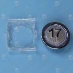 Кнопка вызова/приказа, KLEEMANN, 17 этаж FMR BS, красная подсветка, с кодом Брайля