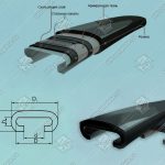 Поручень эскалатора, SDS, SKG, D1 - 80 мм, d-39 мм, H-28,5 мм, чёрный